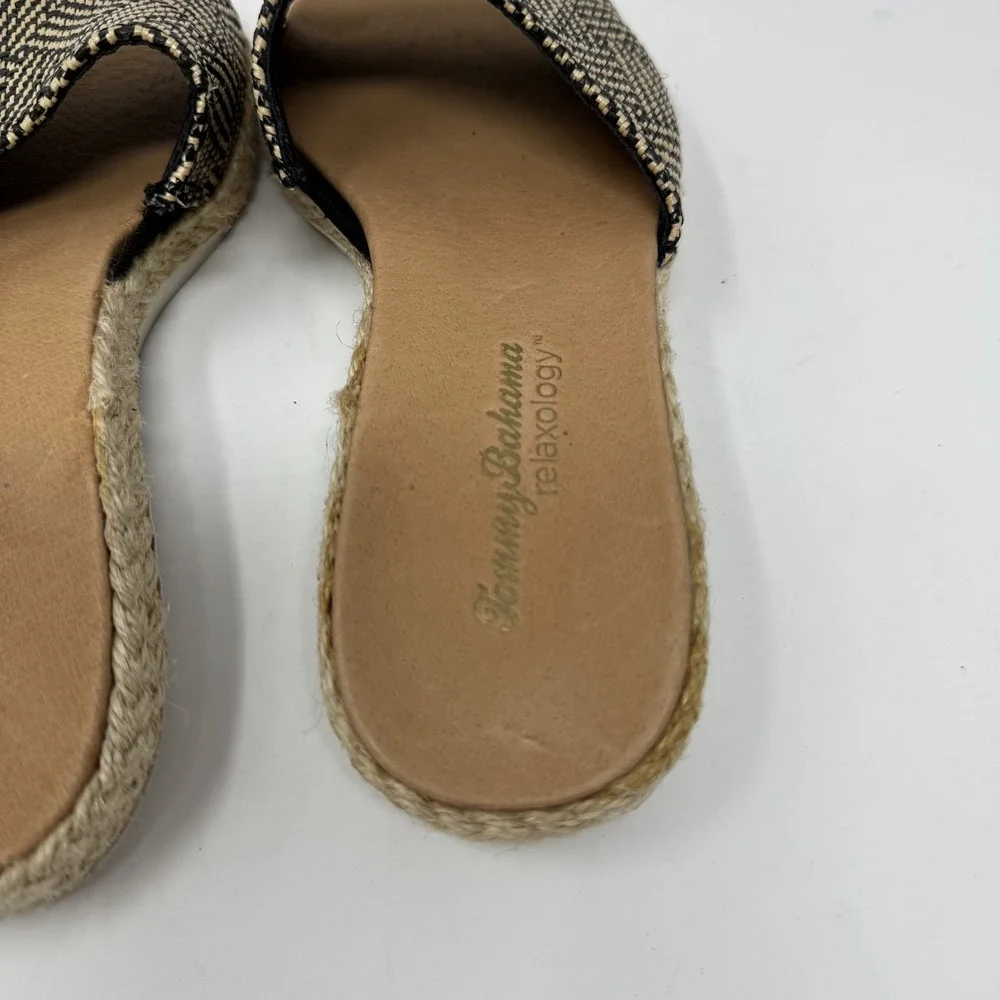 Tommy Bahama Relaxology Shoes Womens Size 8‎ Slide Espadrille Sandals Woven